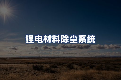 锂电材料除尘系统